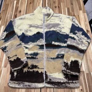 Jaded London‎ Jacket Womens M Oversized Fleece Sherpa Full Zip Western Outdoor